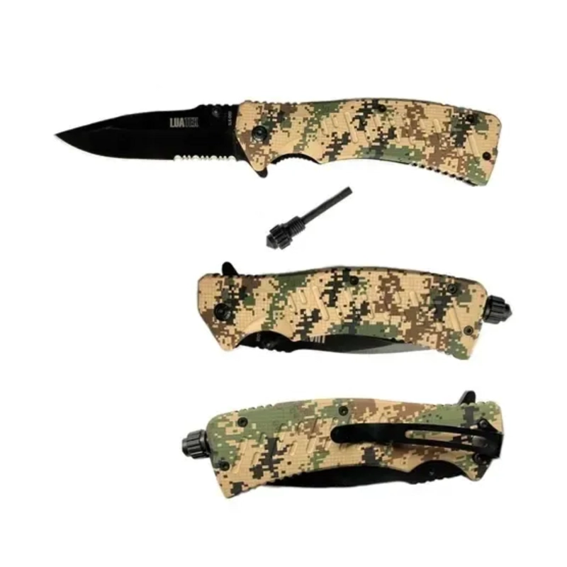 CUCHILLO PLEGABLE CAMUFLAJE DIGITAL ACERO INOXIDABLE - 5