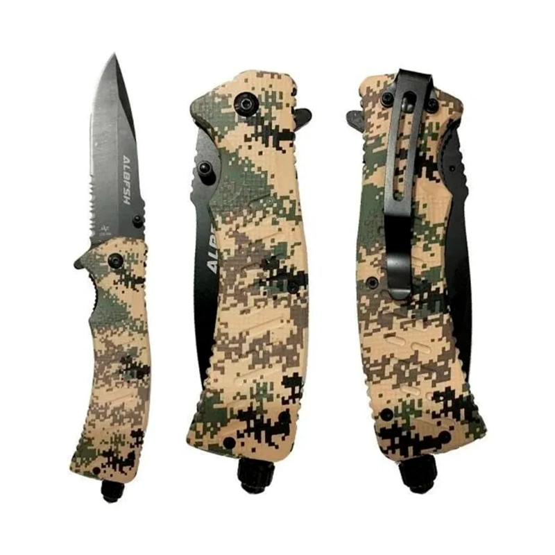 CUCHILLO PLEGABLE CAMUFLAJE DIGITAL ACERO INOXIDABLE - 6