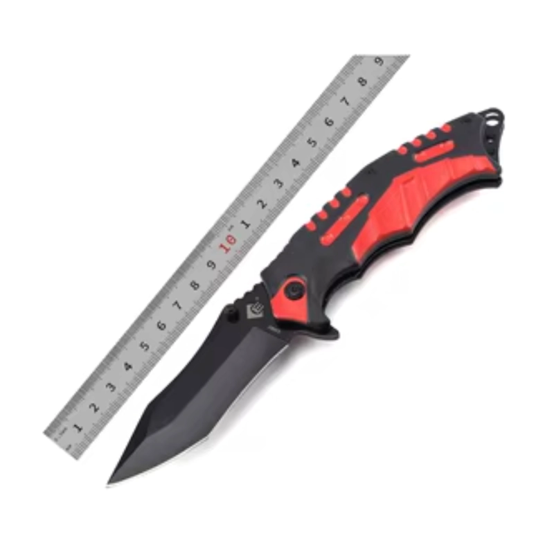 NAVAJA PLEGABLE BOLSILLO NEGRO ROJO 21,5 CM RED FROG - 4
