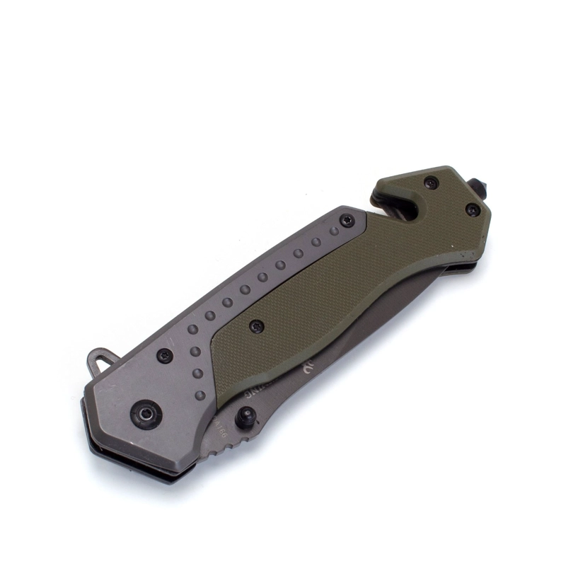 NAVAJA PLEGABLE GIO VERDE OLIVA G10 SUPERVIVENCIA - 10