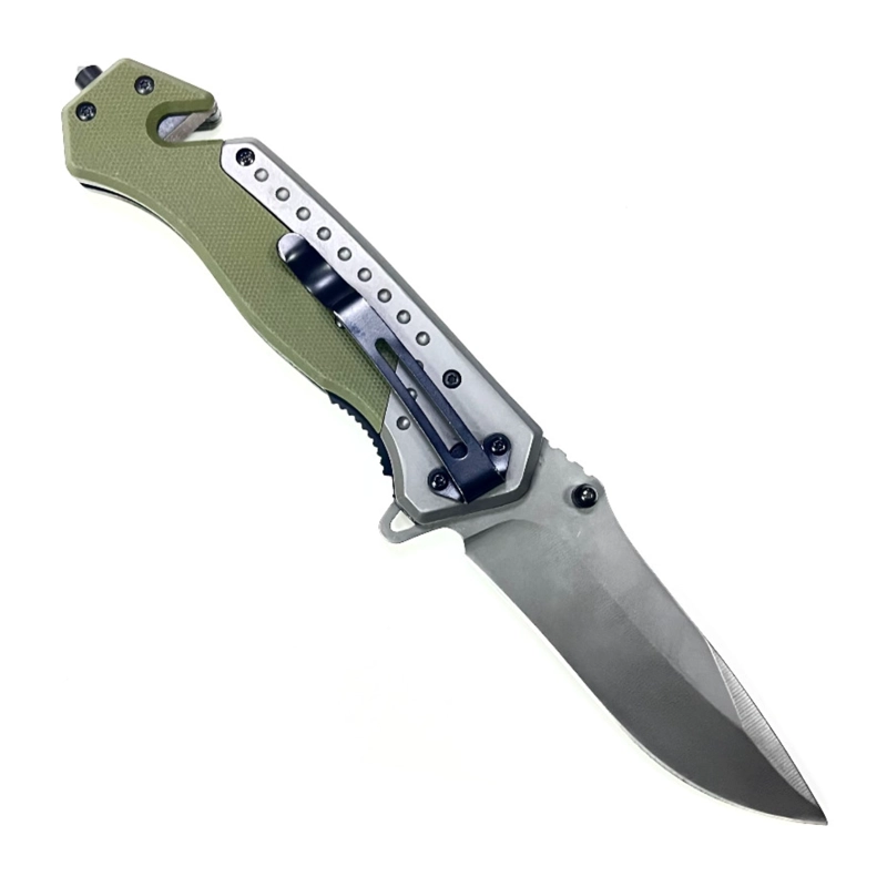 NAVAJA PLEGABLE GIO VERDE OLIVA G10 SUPERVIVENCIA - 5