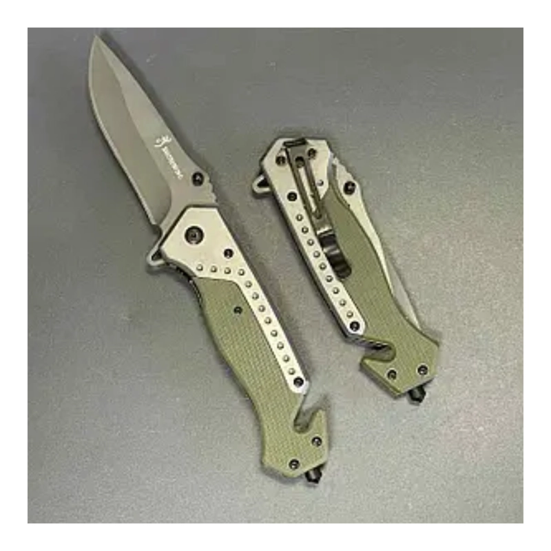 NAVAJA PLEGABLE GIO VERDE OLIVA G10 SUPERVIVENCIA - 7