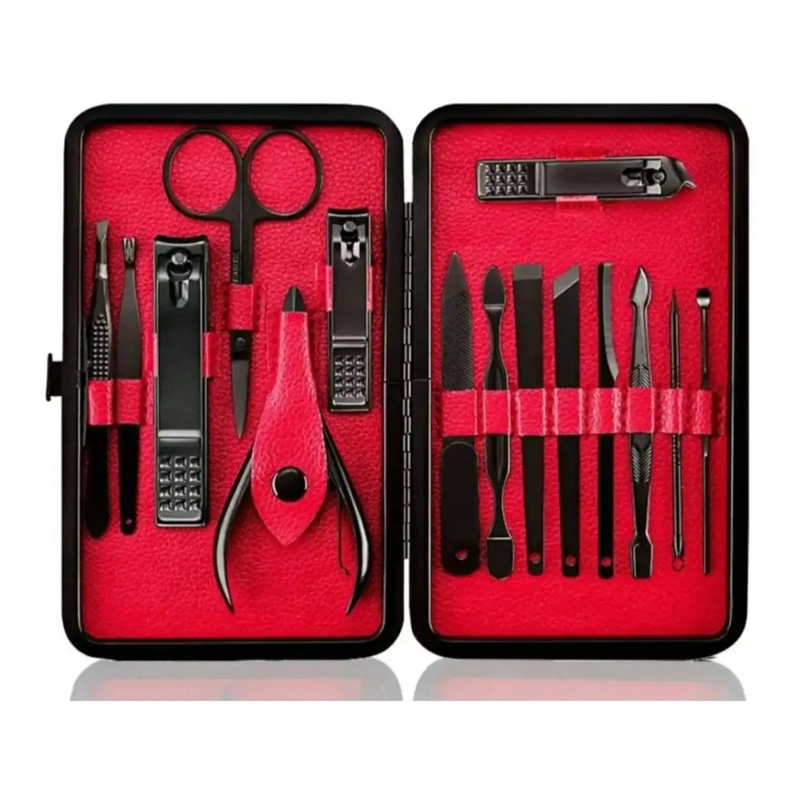 SET MANICURA PEDICURA 16 PIEZAS ACERO INOXIDABLE - 2