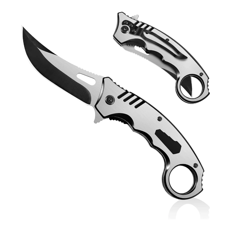NAVAJA KARAMBIT SILVER FLAME PLEGABLE - 2