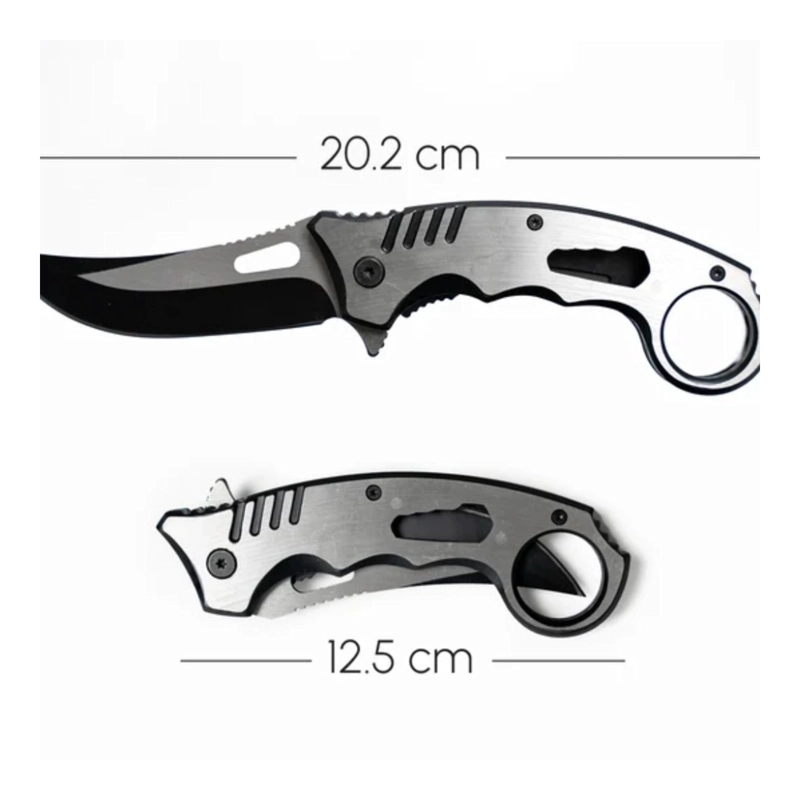 NAVAJA KARAMBIT SILVER FLAME PLEGABLE - 4