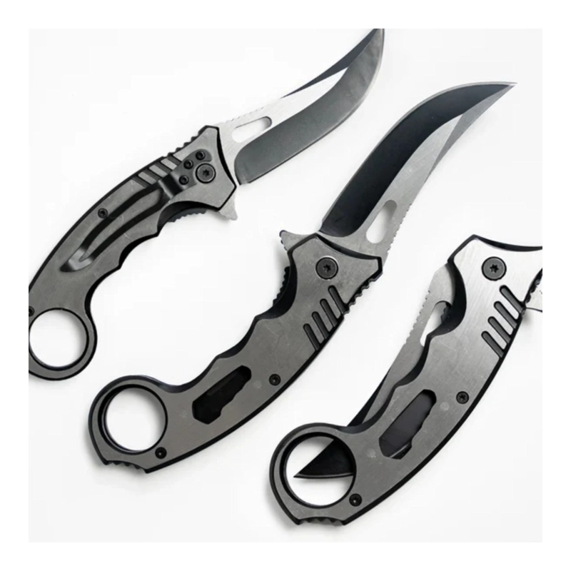NAVAJA KARAMBIT SILVER FLAME PLEGABLE - 5