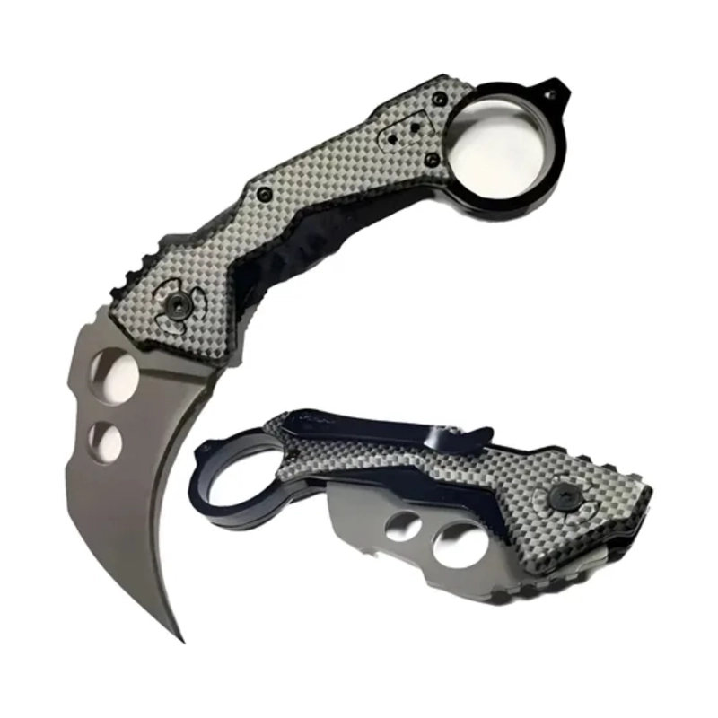 NAVAJA KARAMBIT GARRA HOJA FIJA FIBRA CARBONO METEOR - 1