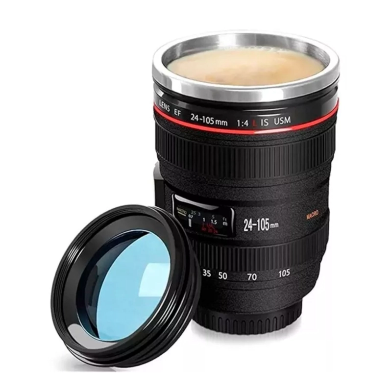 TAZA TERMICA LENTE CAMARA ACERO INOXIDABLE MUG - 2