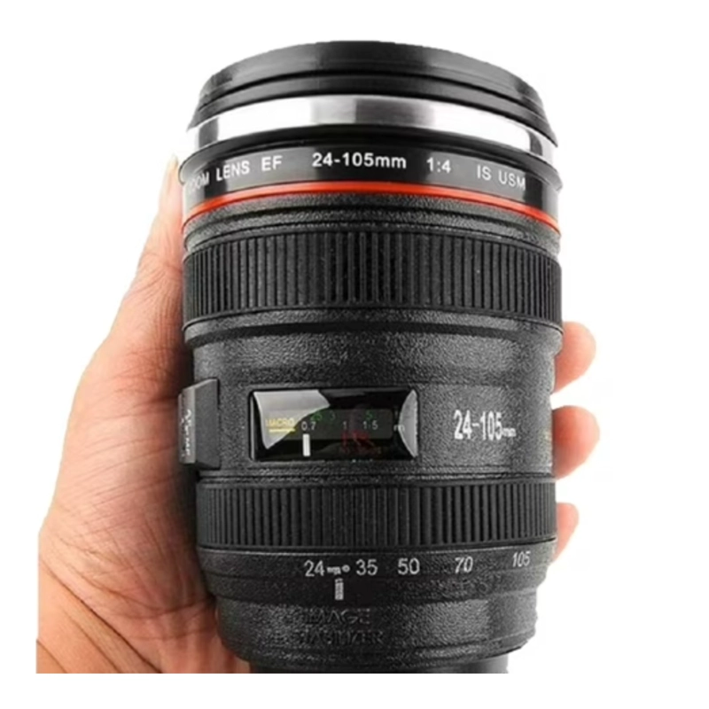 TAZA TERMICA LENTE CAMARA ACERO INOXIDABLE MUG - 4