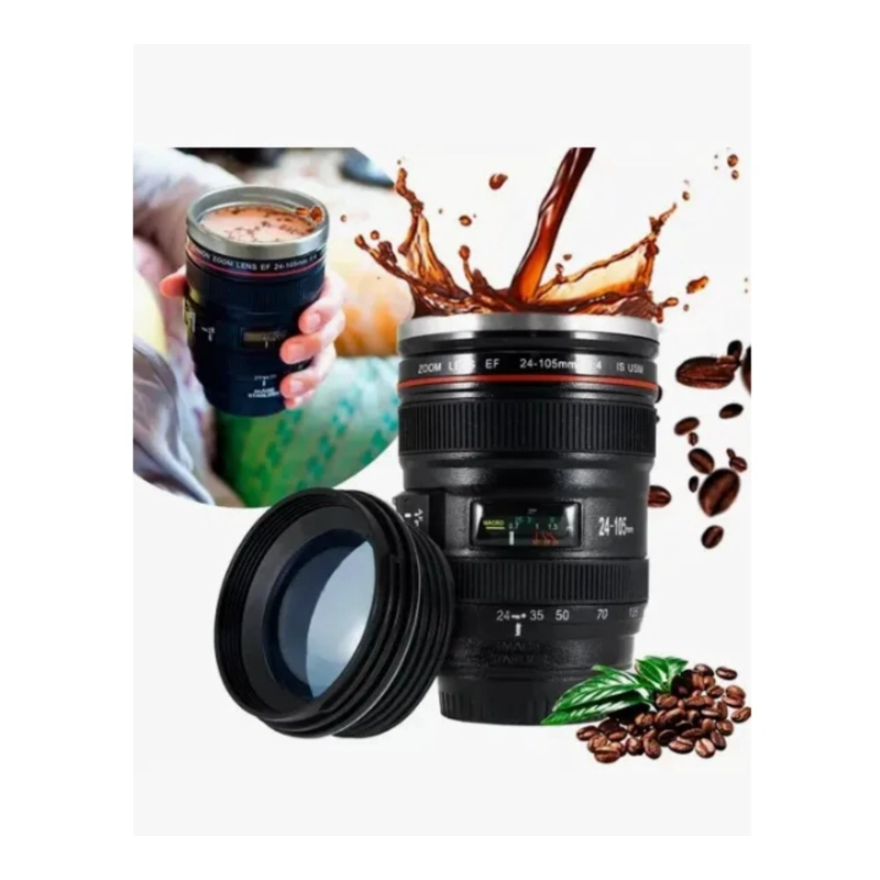 TAZA TERMICA LENTE CAMARA ACERO INOXIDABLE MUG - 6