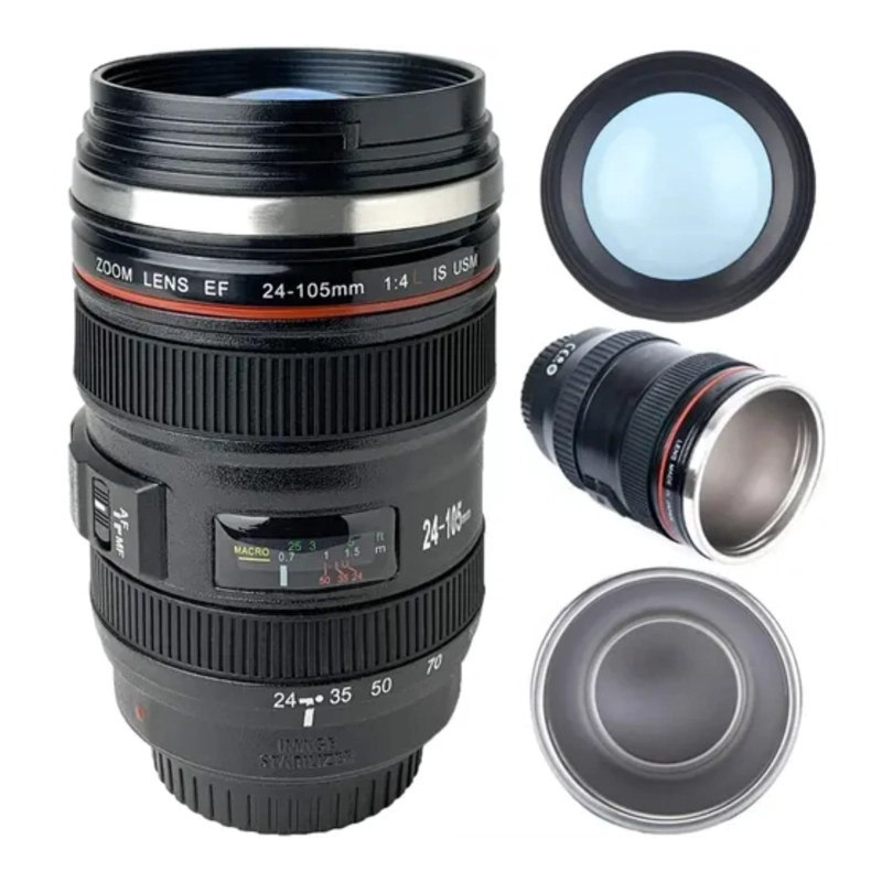TAZA TERMICA LENTE CAMARA ACERO INOXIDABLE MUG - 8