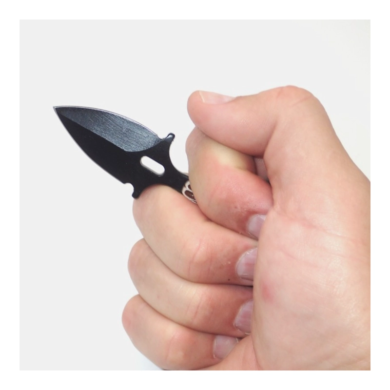 CUCHILLO MINIATURA CALAVERA CON CADENA COLLAR - 6