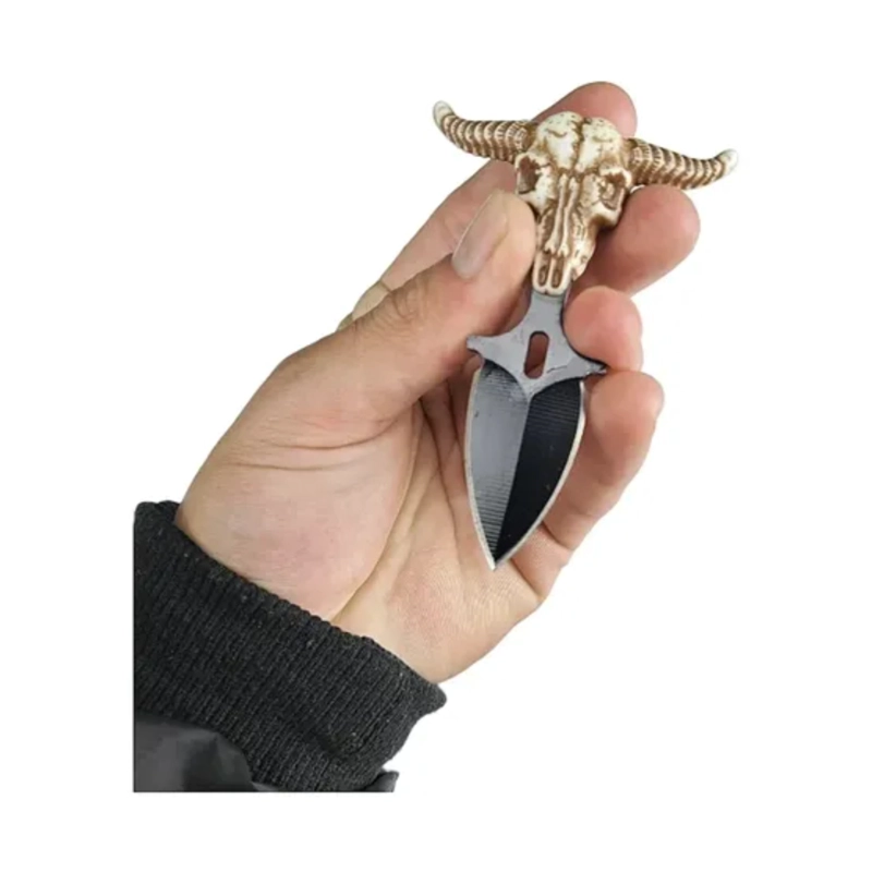 CUCHILLO MINIATURA CALAVERA CON CADENA COLLAR - 7
