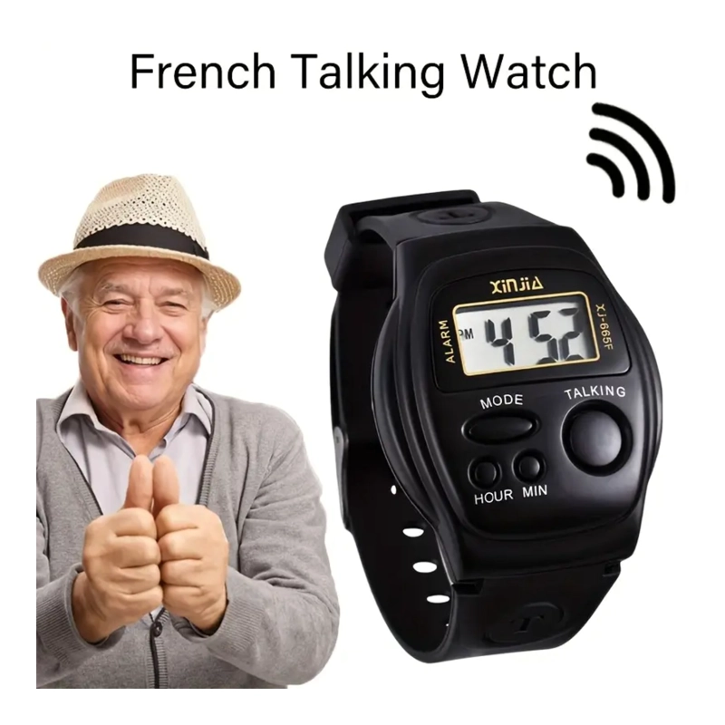 RELOJ DIGITAL CON FUNCION VOZ HABLA EN ESPAÑOL CIEGO - 7