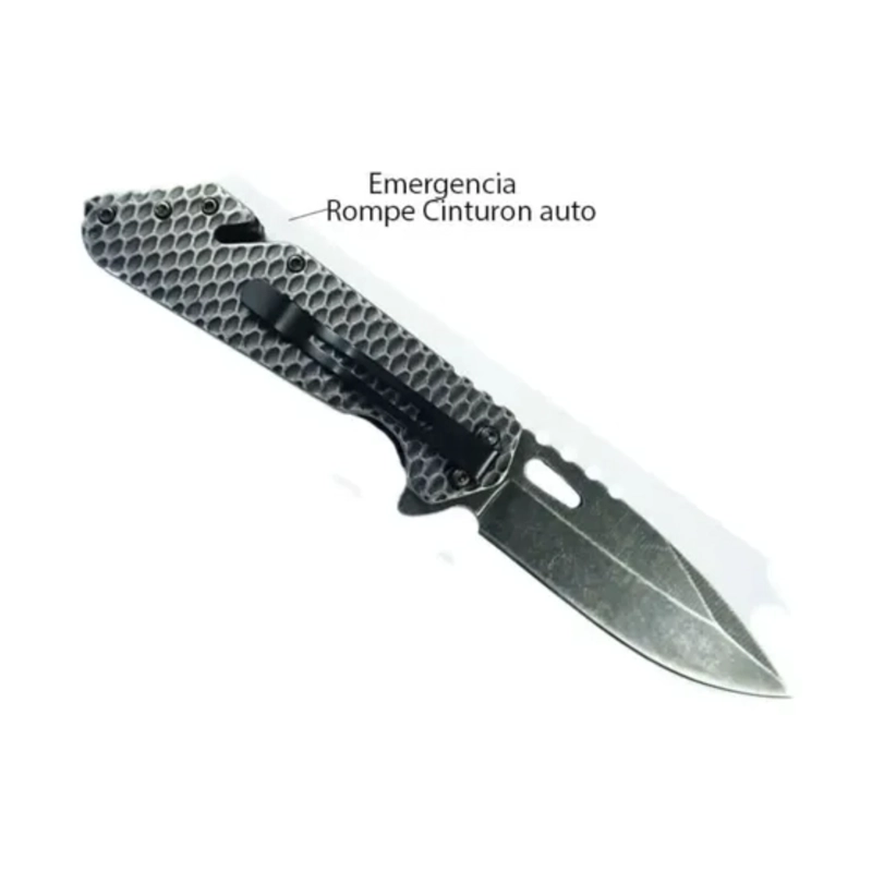 NAVAJA PLEGABLE EMERGENCIA ROMPE CINTURON STEEL - 3