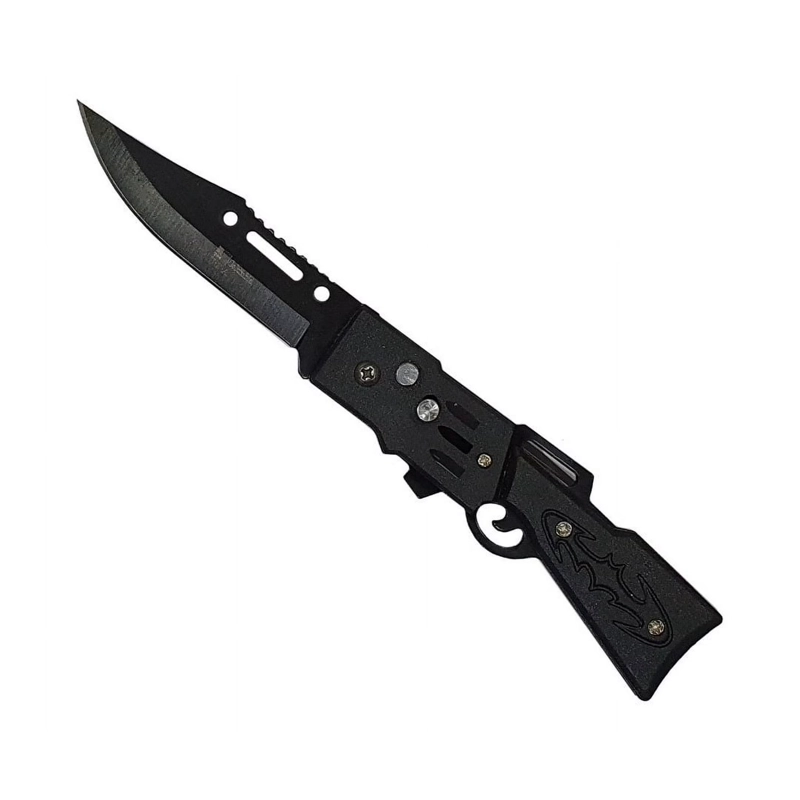 NAVAJA PLEGABLE AUTOMATICO HOJA NEGRA RIFFLE - 1