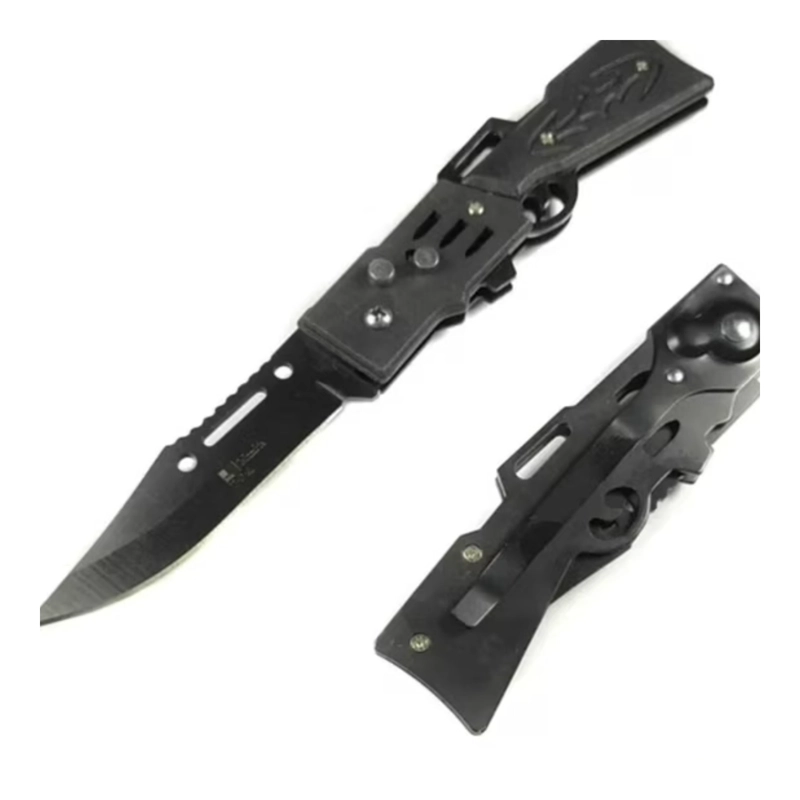 NAVAJA PLEGABLE AUTOMATICO HOJA NEGRA RIFFLE - 3