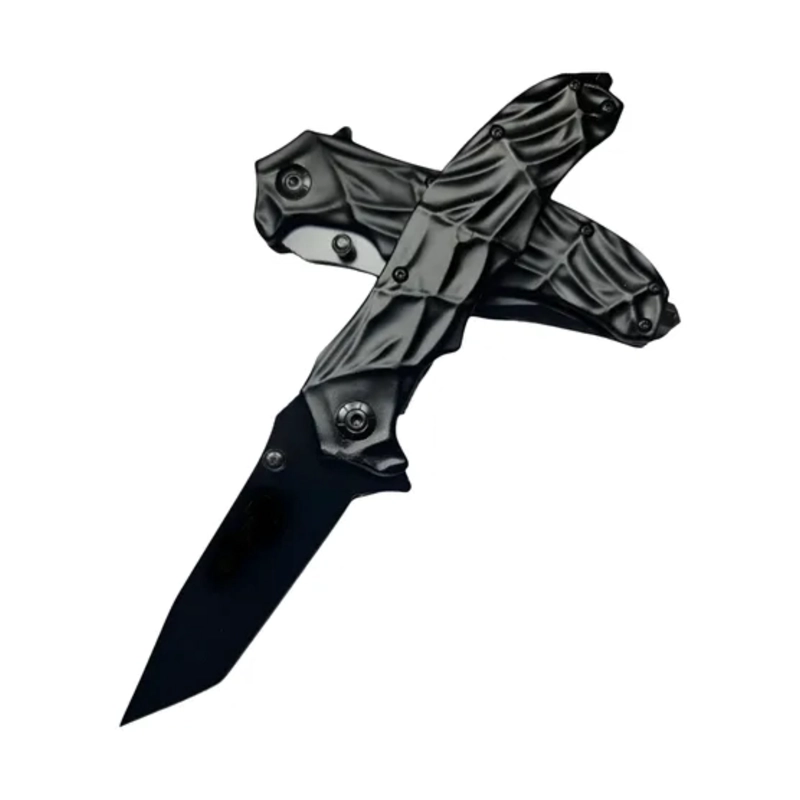NAVAJA VANTABLACK PLEGABLE HOJA NEGRA MANGO TEXTURIZADO - 1