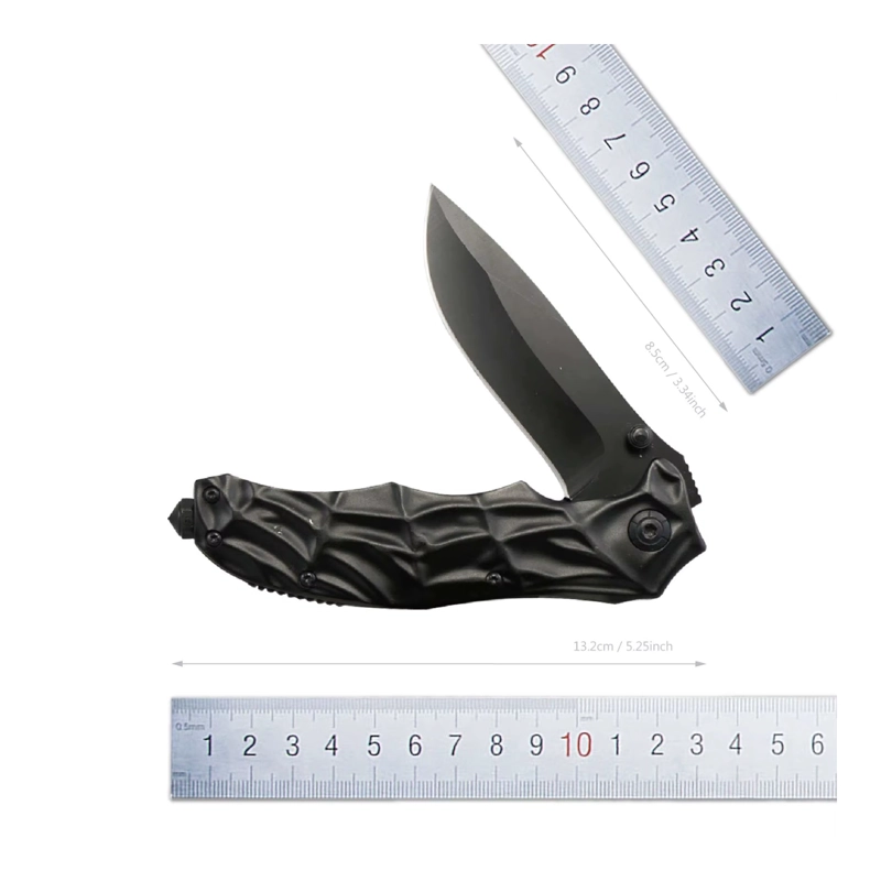 NAVAJA VANTABLACK PLEGABLE HOJA NEGRA MANGO TEXTURIZADO - 6