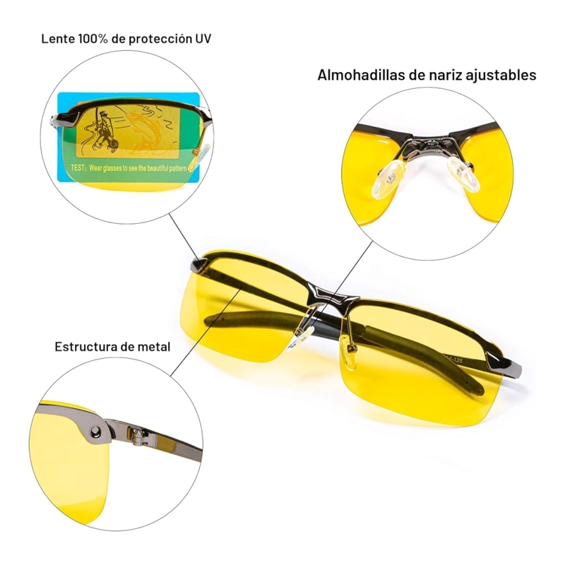 LENTES CONDUCCION NOCTURNA VISION HD DARKNIGHT - 5
