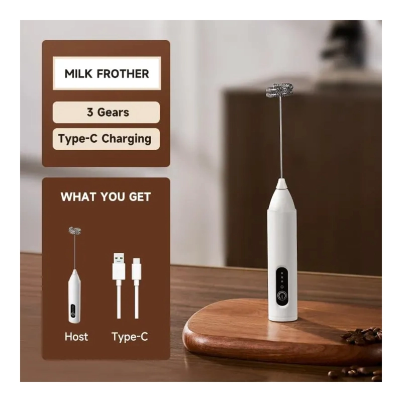 BATIDOR LECHE ELECTRICO RECARGABLE USB ESPUMADOR - 7