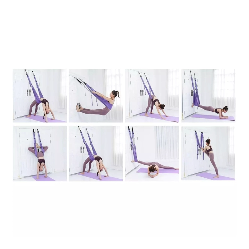 TELA YOGA AEREO MORADO KIT COMPLETO - 5