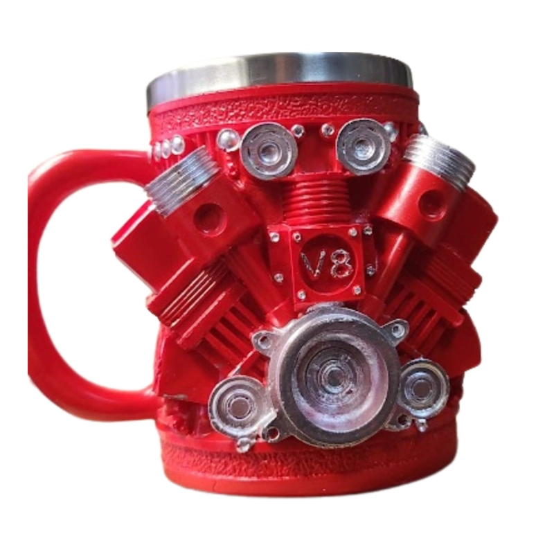 TAZA MOTOR V8 PISTON DISEÑO 3D TAZON V8 PISTON 450CC TAZON - 4