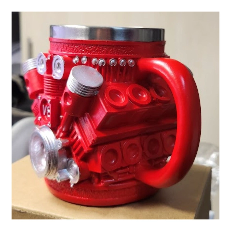 TAZA MOTOR V8 PISTON DISEÑO 3D TAZON V8 PISTON 450CC TAZON - 6