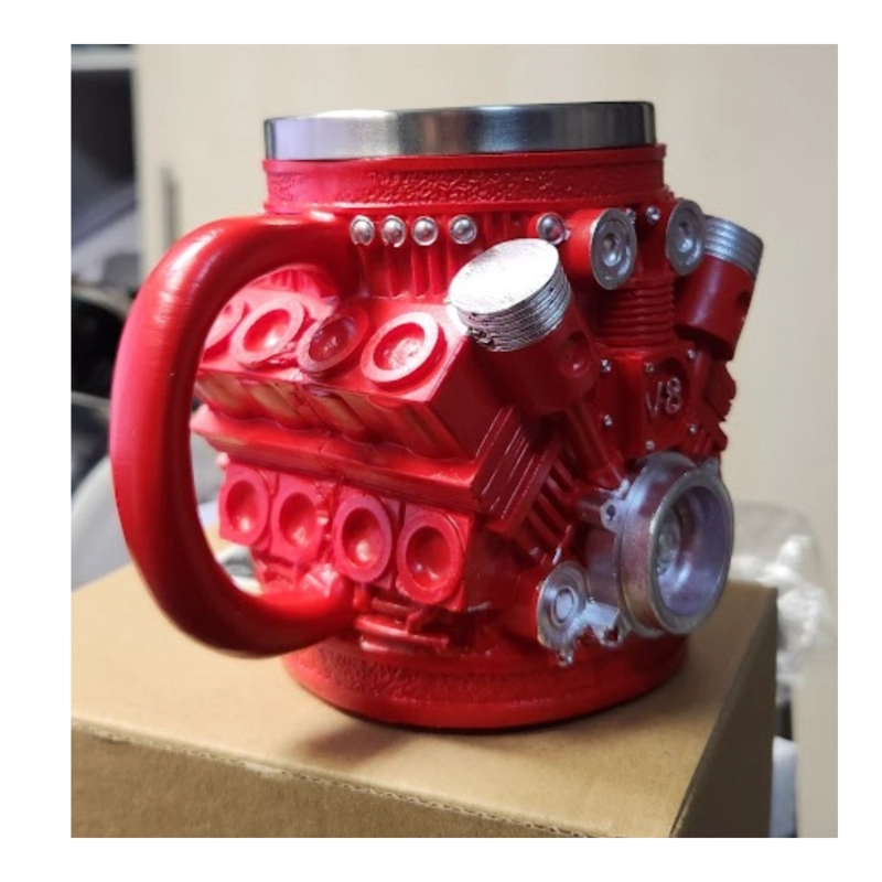 TAZA MOTOR V8 PISTON DISEÑO 3D TAZON V8 PISTON 450CC TAZON - 7