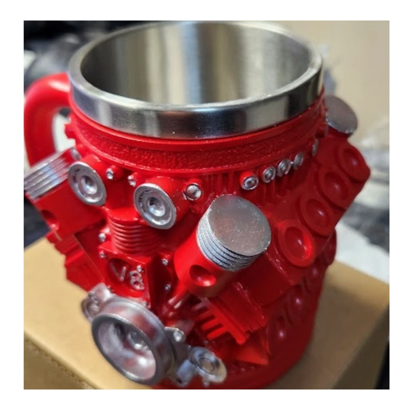 TAZA MOTOR V8 PISTON DISEÑO 3D TAZON V8 PISTON 450CC TAZON - 8