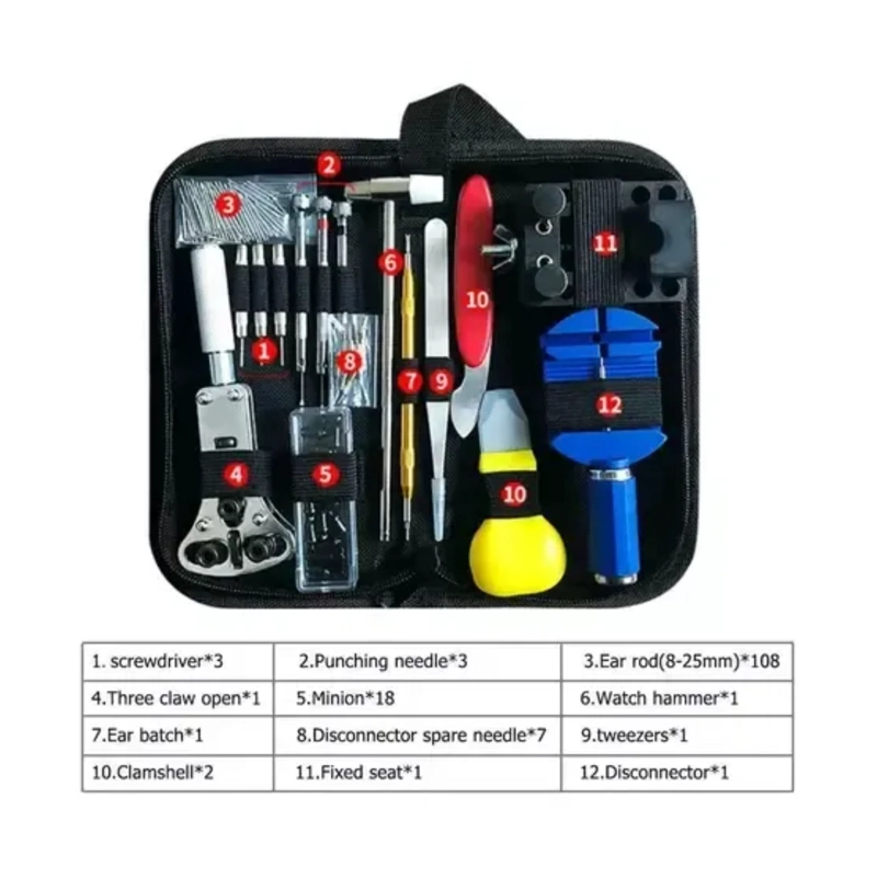 KIT HERRAMIENTAS REPARACION RELOJES PIEZAS - 5