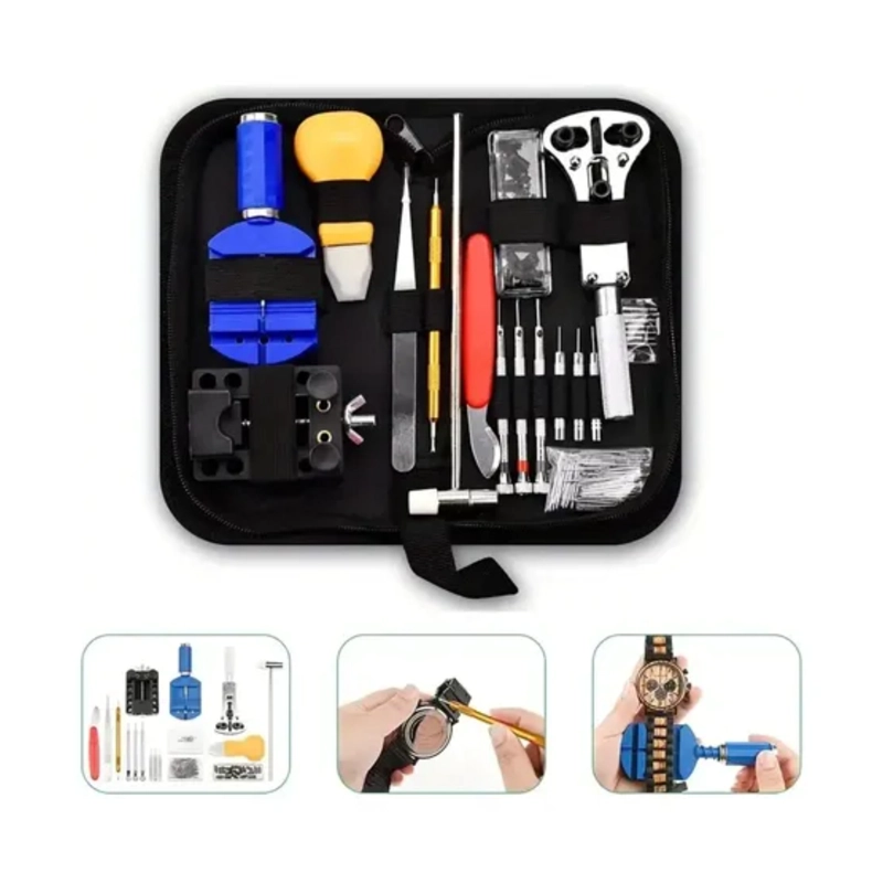 KIT HERRAMIENTAS REPARACION RELOJES PIEZAS - 8