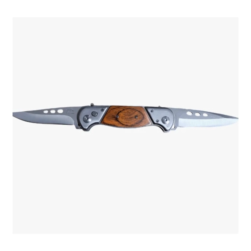 NAVAJA DOBLE PLEGABLE MANGO MADERA AUTOMATICA - 7