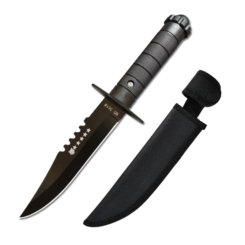CUCHILLO SUPERVIVENCIA HOJA FIJA NEGRO BLACK FIND - 1
