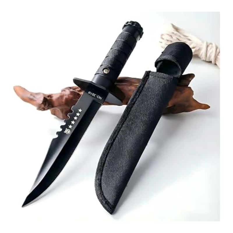 CUCHILLO SUPERVIVENCIA HOJA FIJA NEGRO BLACK FIND - 3