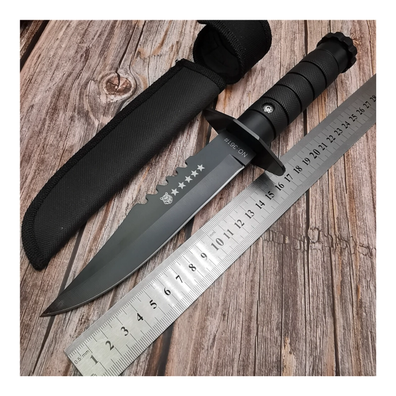 CUCHILLO SUPERVIVENCIA HOJA FIJA NEGRO BLACK FIND - 4