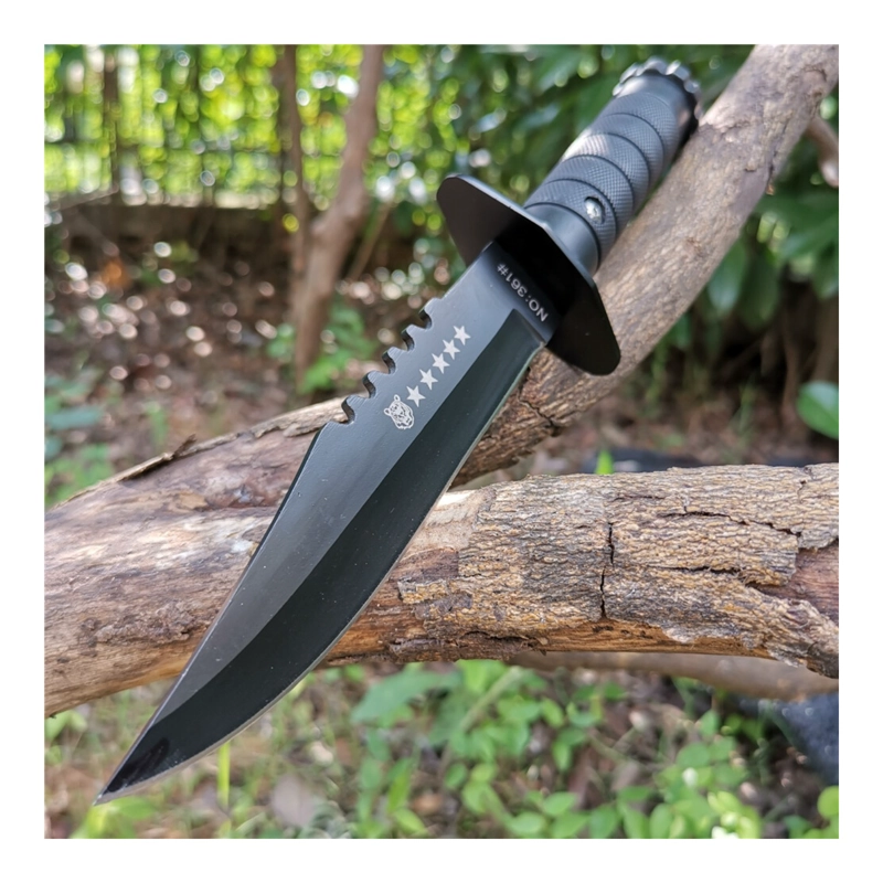 CUCHILLO SUPERVIVENCIA HOJA FIJA NEGRO BLACK FIND - 5
