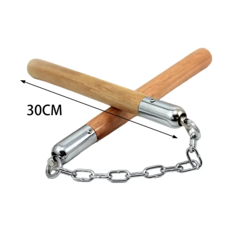 NUNCHAKU MADERA 30CM ARTES MARCIALES ENTRENAMIENTO CADENA - 5