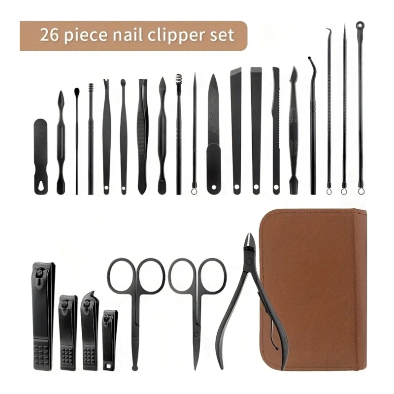 SET MANICURA PEDICURA 26 PIEZAS ESTUCHE PROFESIONAL - 5