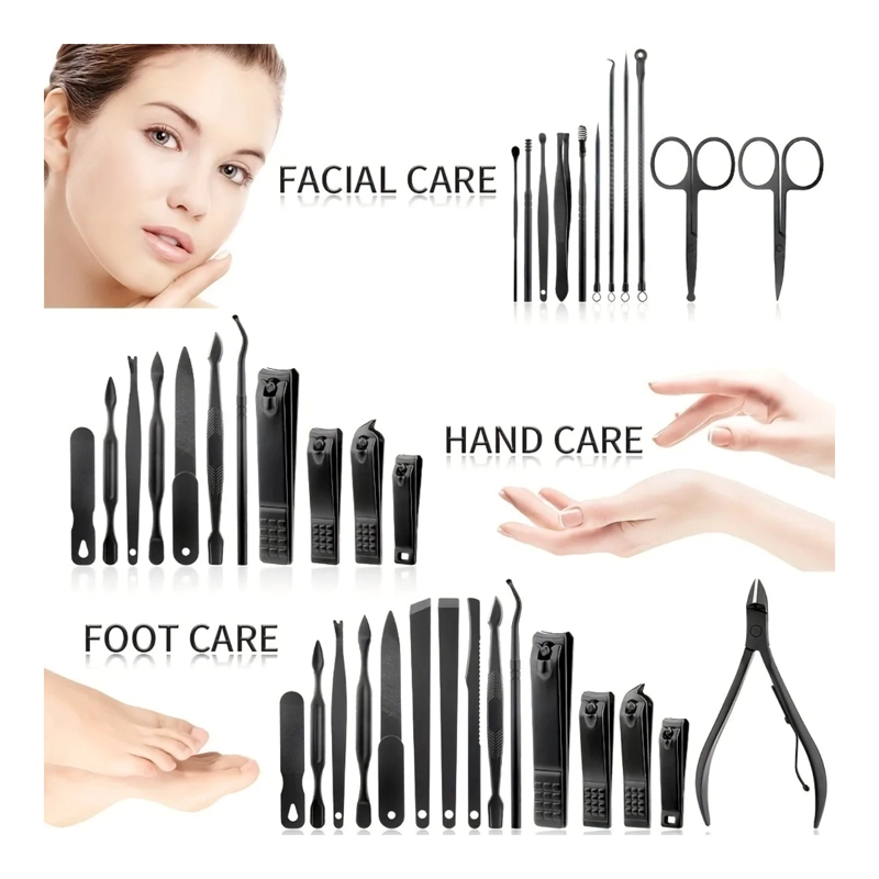 SET MANICURA PEDICURA 26 PIEZAS ESTUCHE PROFESIONAL - 8
