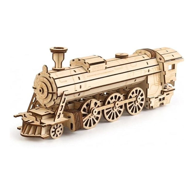 LOCOMOTORA VAPOR MADERA PUZZLE 3D DIY TREN - 1