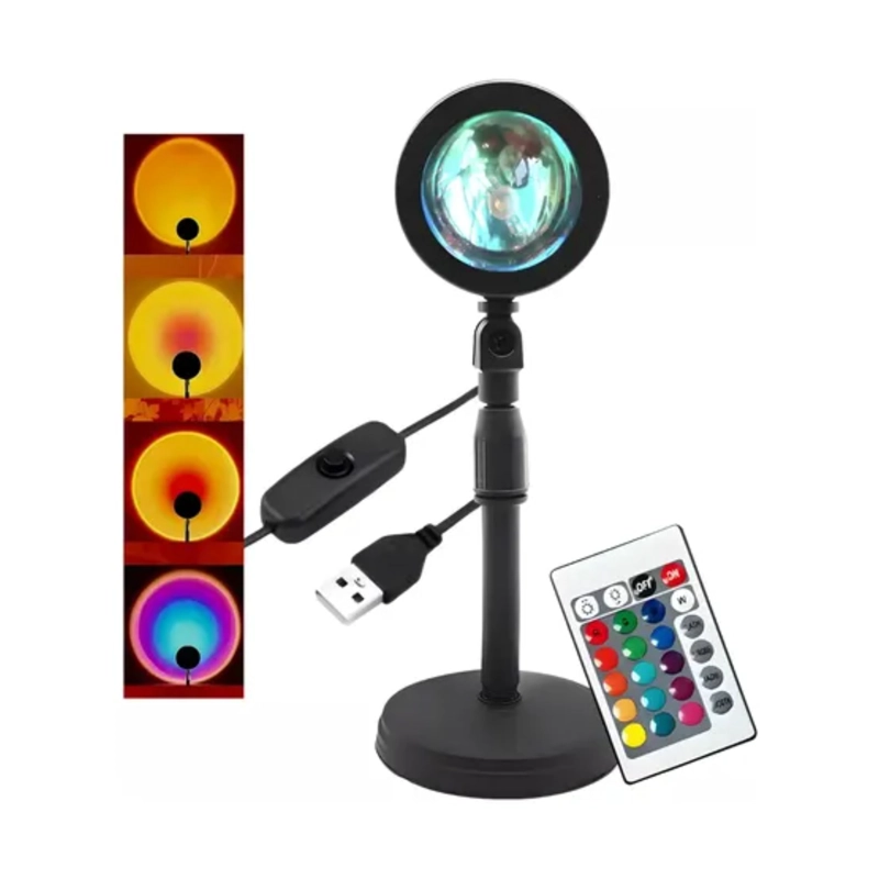 SUNSET LAMP 16 COLORES LED RGB CON CONTROL USB - 3