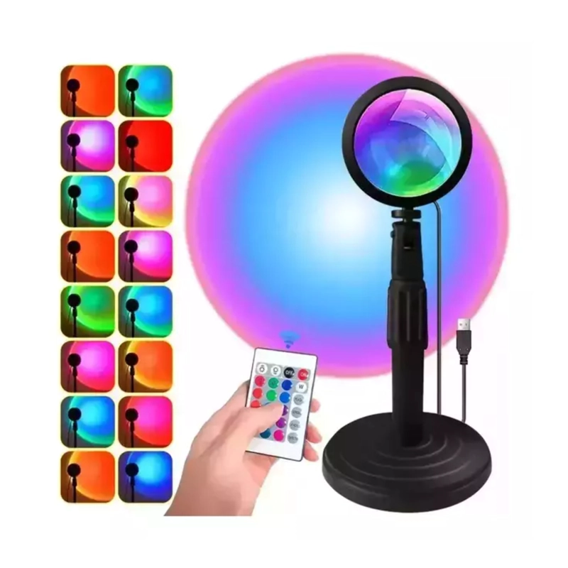 SUNSET LAMP 16 COLORES LED RGB CON CONTROL USB - 4