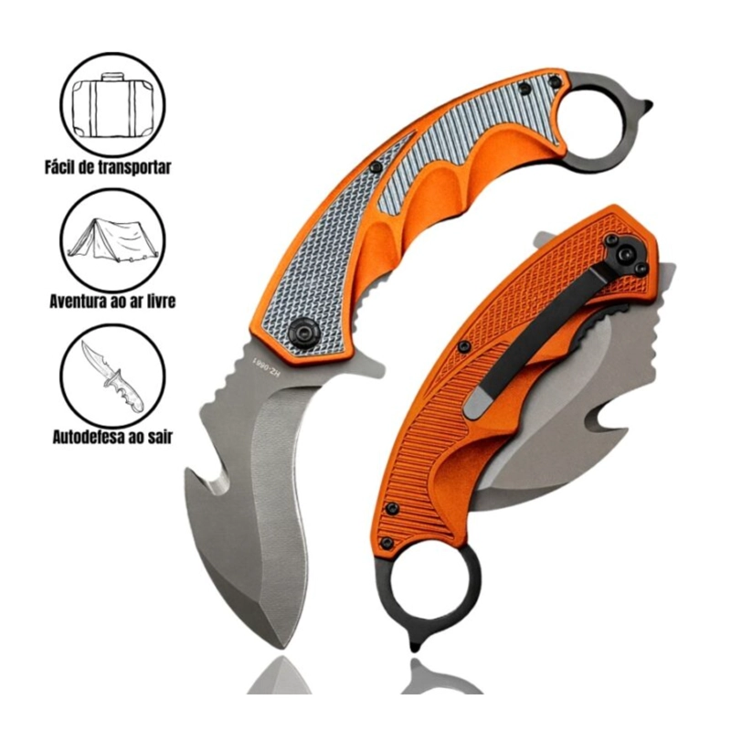 CUCHILLO KARAMBIT PLEGABLE FOX GREEN - 6