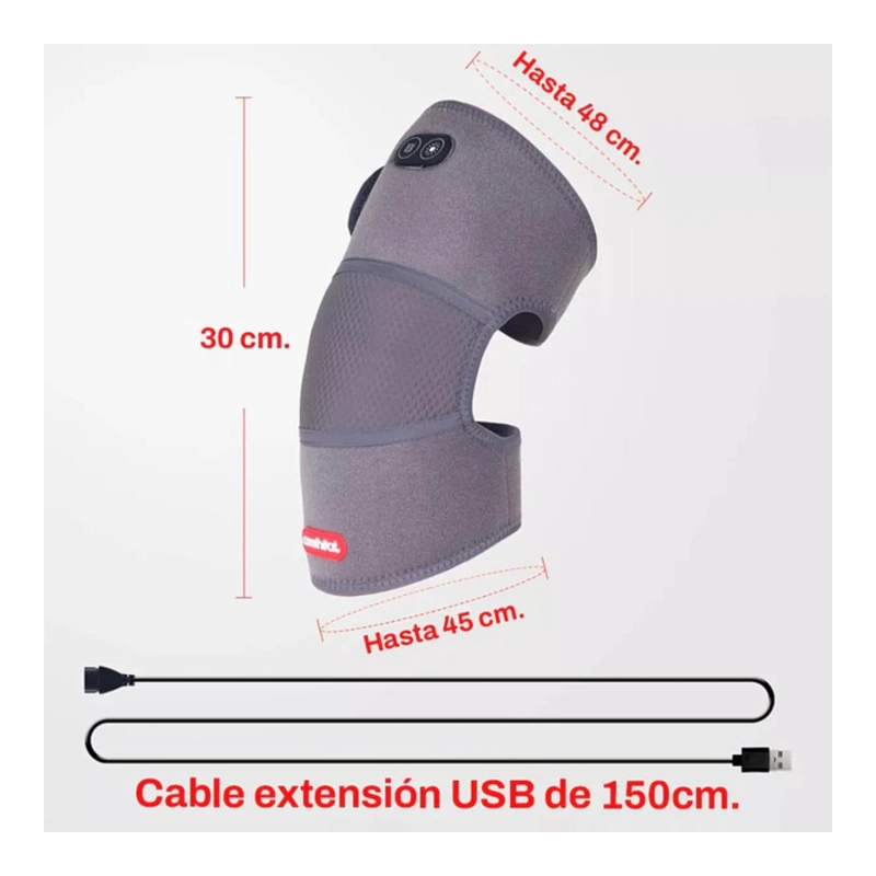 RODILLERA CALEFACTABLE MASAJE USB ARTRITIS DOLOR - 7
