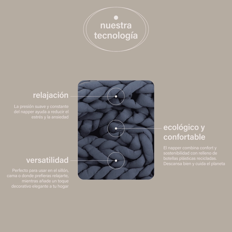 MANTA PESADA PREMIUM NAPPER ANTIESTRES SUEÑO PROFUNDO - 4
