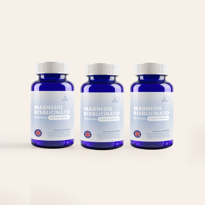 PACK X3 MAGNESIO BISGLICINATO QUELADO PLEIN BY HYPNOS - 1