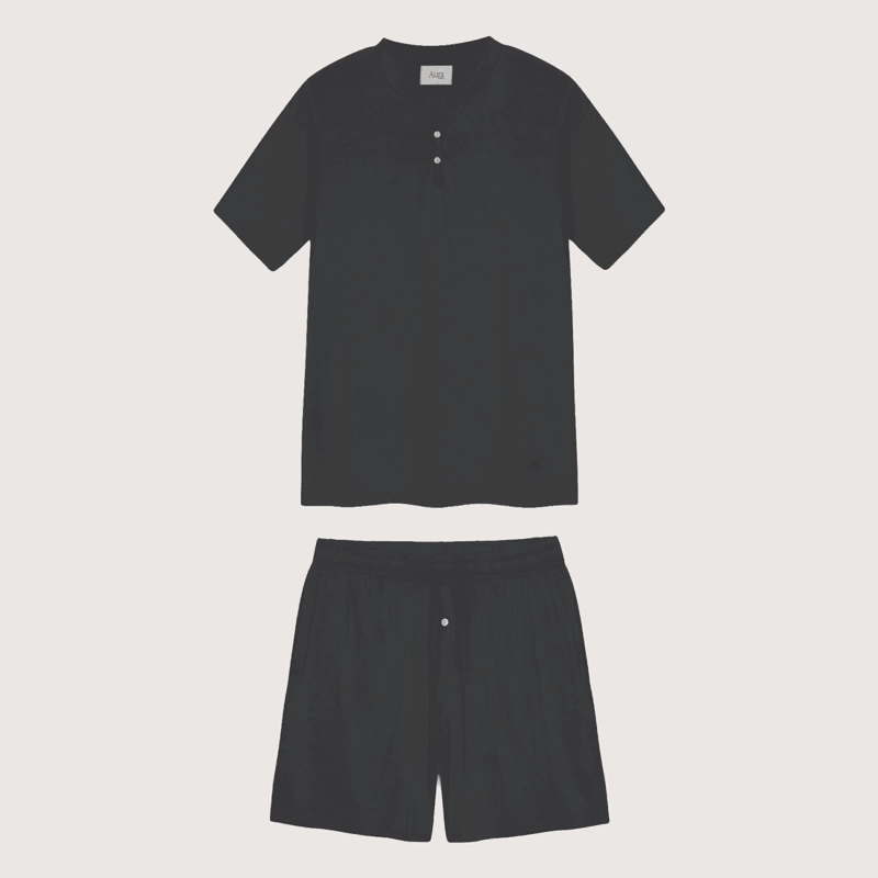 SET PIJAMA CORTO HOMBRE 100% BAMBU ULTRASUAVE - 4