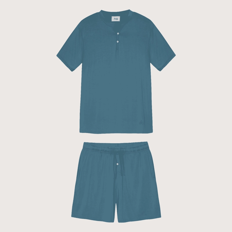 SET PIJAMA CORTO HOMBRE 100% BAMBU ULTRASUAVE - 4