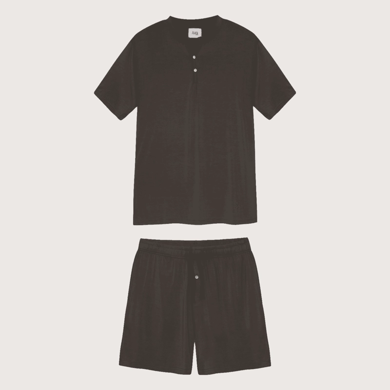 SET PIJAMA CORTO HOMBRE 100% BAMBU ULTRASUAVE - 4